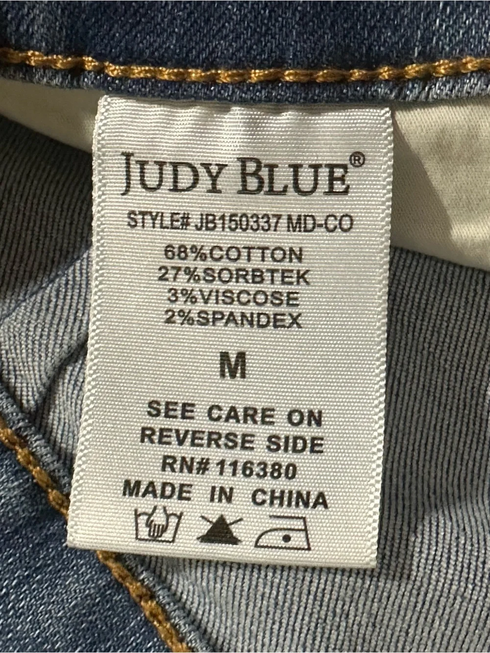 Judy Blue tummy control high rise shorts size Medium 6/8 double button